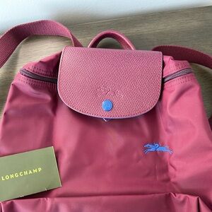 Longchamp Club backpack- plum